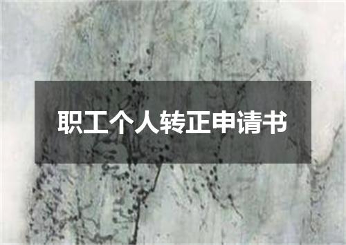 职工个人转正申请书