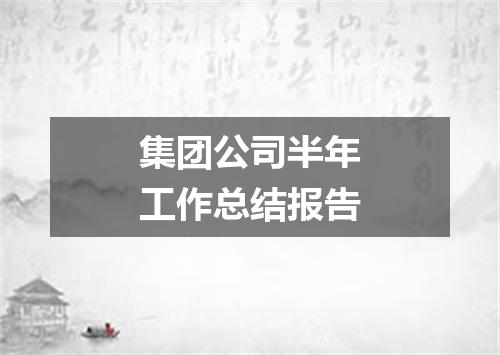 集团公司半年工作总结报告