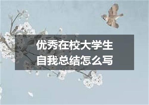 优秀在校大学生自我总结怎么写