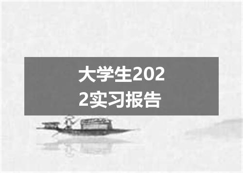 大学生2022实习报告