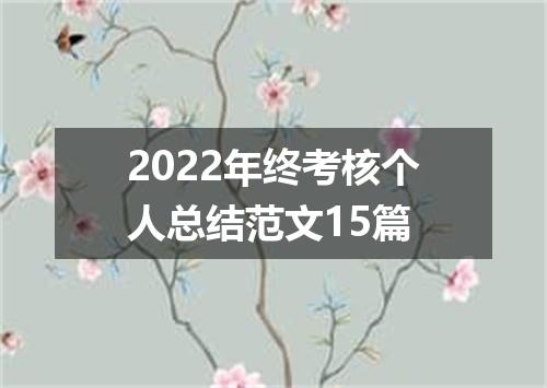 2022年终考核个人总结范文15篇