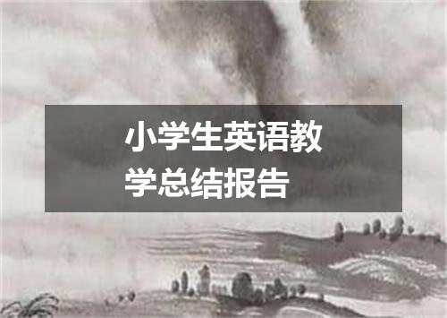 小学生英语教学总结报告