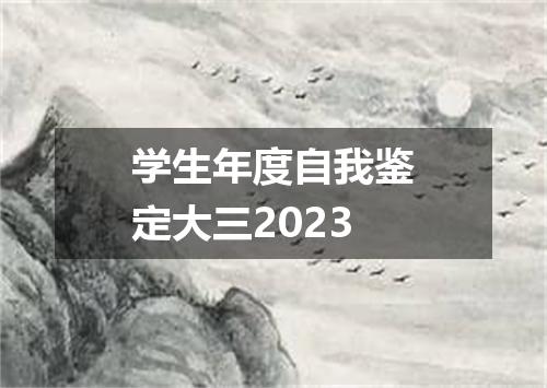 学生年度自我鉴定大三2023