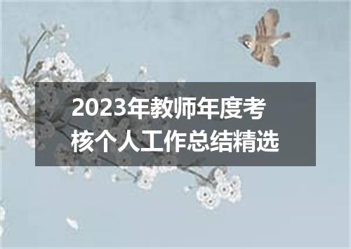 2023年教师年度考核个人工作总结精选