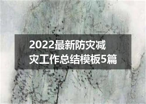2022最新防灾减灾工作总结模板5篇