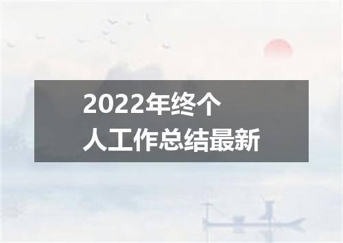2022年终个人工作总结最新