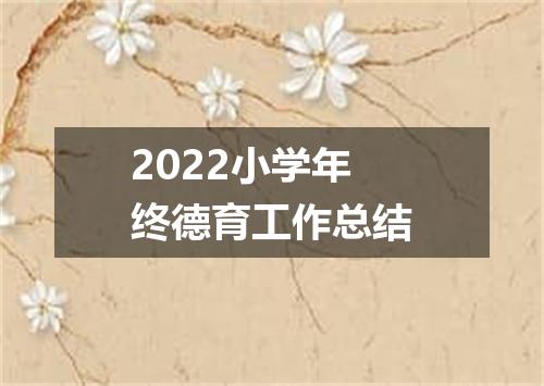 2022小学年终德育工作总结