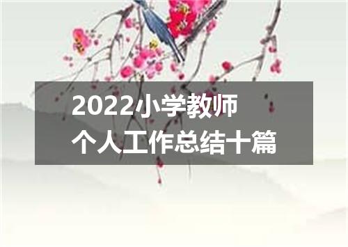 2022小学教师个人工作总结十篇