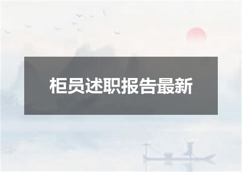柜员述职报告最新