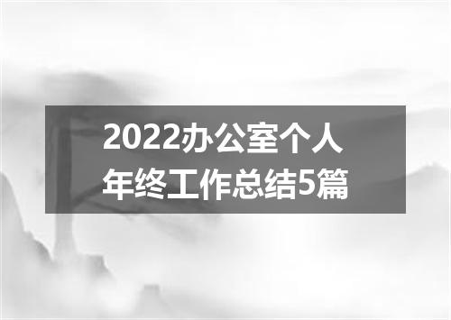 2022办公室个人年终工作总结5篇