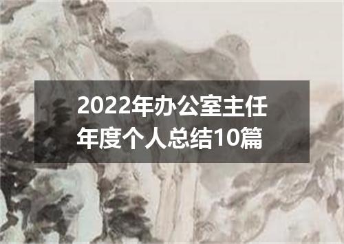 2022年办公室主任年度个人总结10篇
