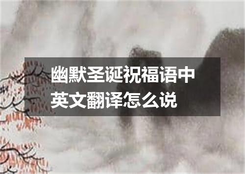 幽默圣诞祝福语中英文翻译怎么说