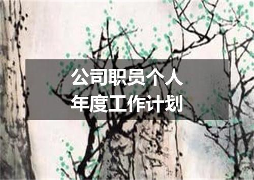 公司职员个人年度工作计划