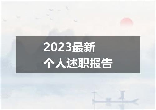 2023最新个人述职报告