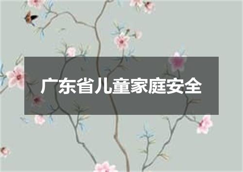 广东省儿童家庭安全
