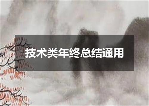 技术类年终总结通用