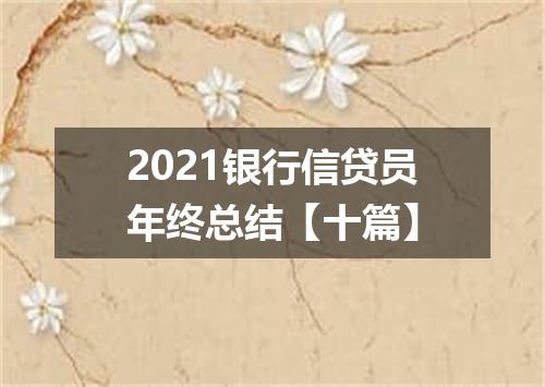 2021银行信贷员年终总结【十篇】