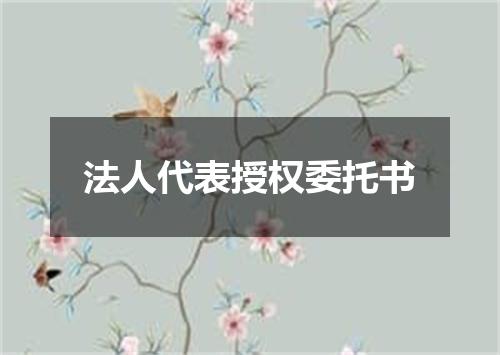 法人代表授权委托书