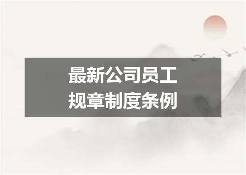 最新公司员工规章制度条例