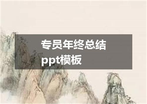 专员年终总结ppt模板