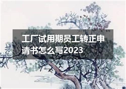 工厂试用期员工转正申请书怎么写2023