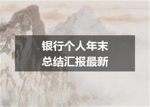 银行个人年末总结汇报最新