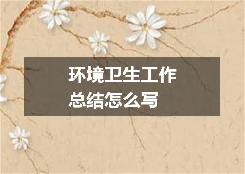 环境卫生工作总结怎么写