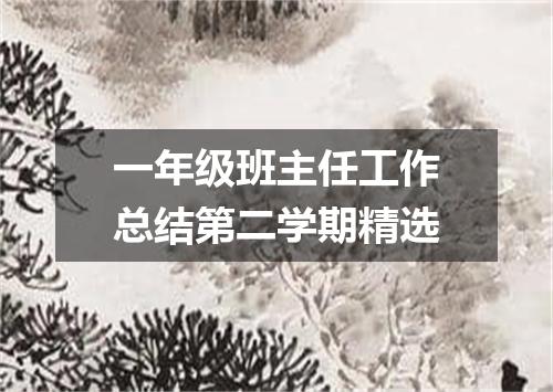 一年级班主任工作总结第二学期精选