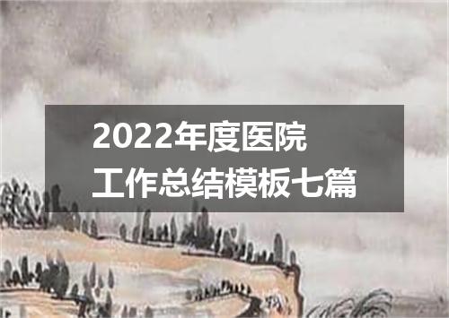 2022年度医院工作总结模板七篇
