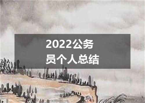 2022公务员个人总结