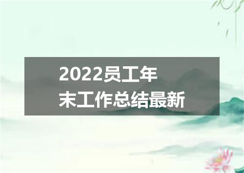 2022员工年末工作总结最新