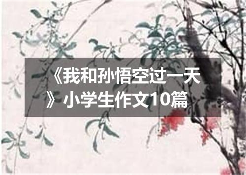 《我和孙悟空过一天》小学生作文10篇