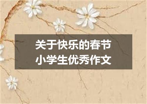 关于快乐的春节小学生优秀作文