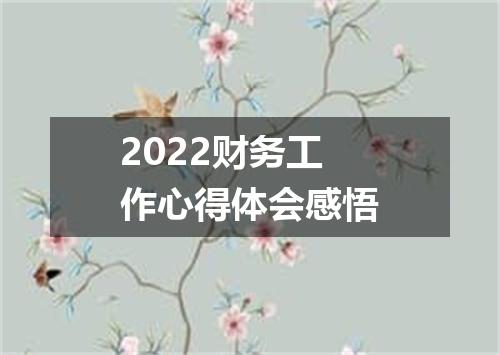 2022财务工作心得体会感悟
