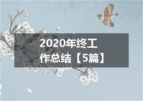 2020年终工作总结【5篇】