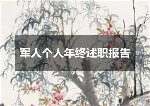 军人个人年终述职报告