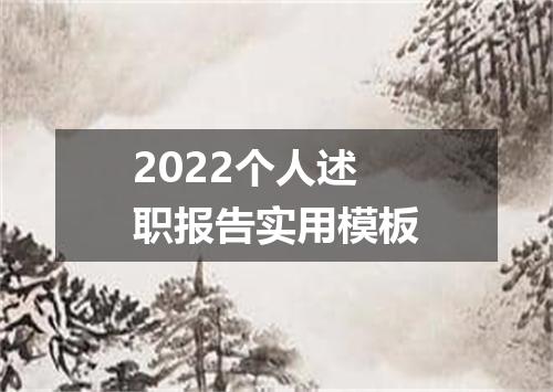 2022个人述职报告实用模板