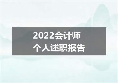 2022会计师个人述职报告