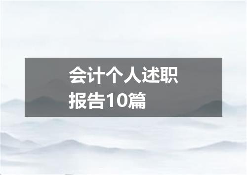 会计个人述职报告10篇