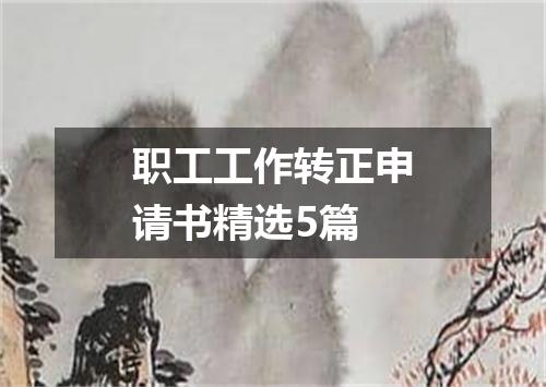 职工工作转正申请书精选5篇