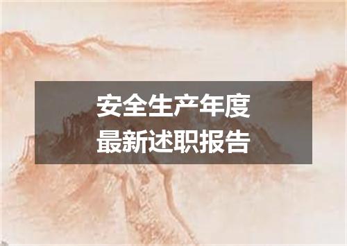 安全生产年度最新述职报告