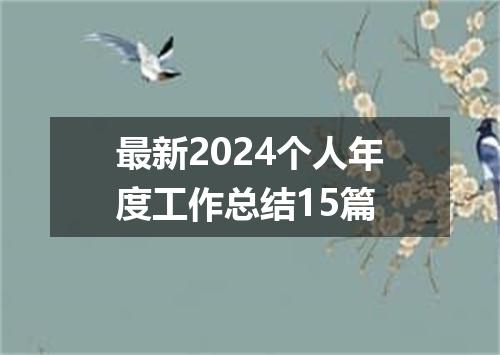 最新2024个人年度工作总结15篇