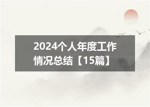 2024个人年度工作情况总结【15篇】