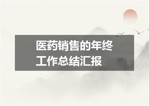 医药销售的年终工作总结汇报