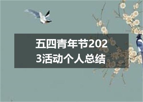 五四青年节2023活动个人总结