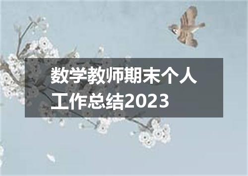 数学教师期末个人工作总结2023