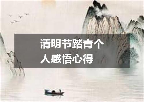 清明节踏青个人感悟心得