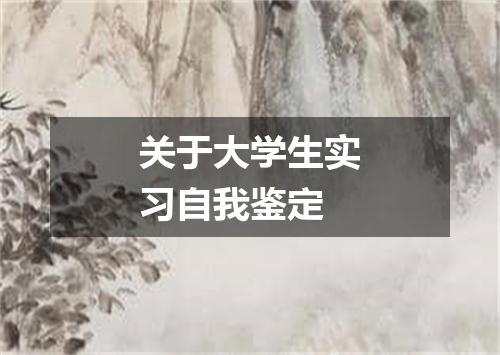 关于大学生实习自我鉴定