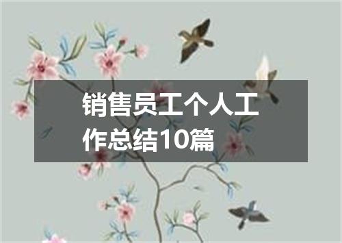 销售员工个人工作总结10篇