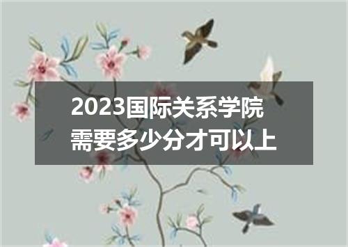 2023国际关系学院需要多少分才可以上